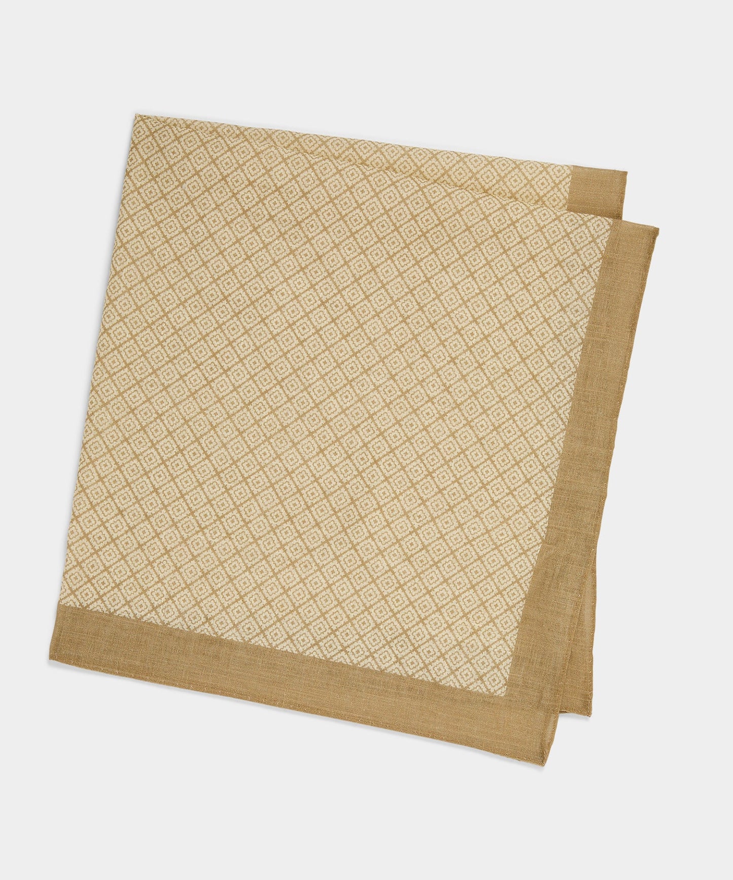 Todd Snyder Italian Neckerchief in Light Brown Geo Light Brown