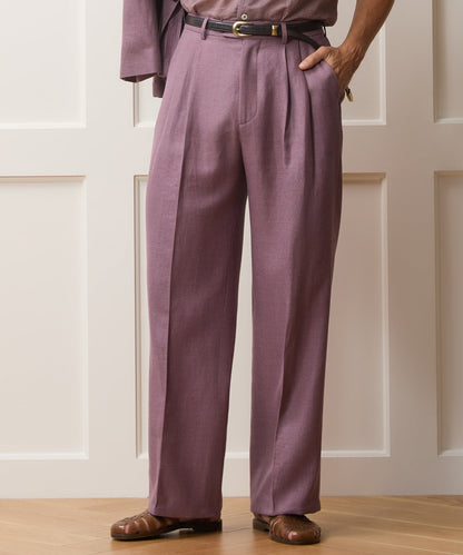 Todd Snyder Italian Linen-Wool Wythe Trouser in Pink Pink