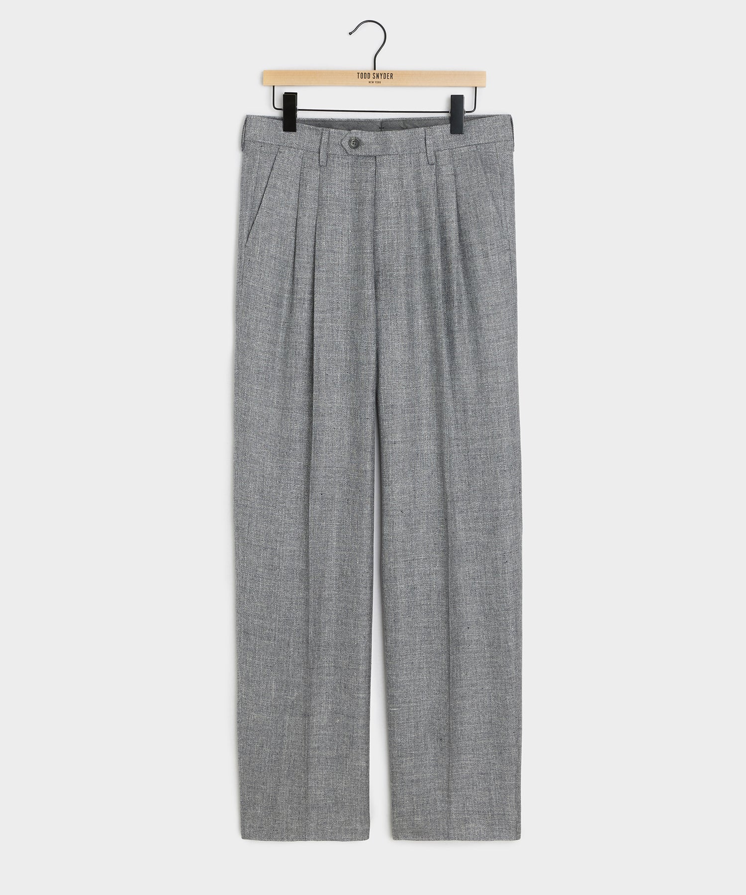 Todd Snyder Italian Linen-Wool Wythe Trouser in Grey Grey