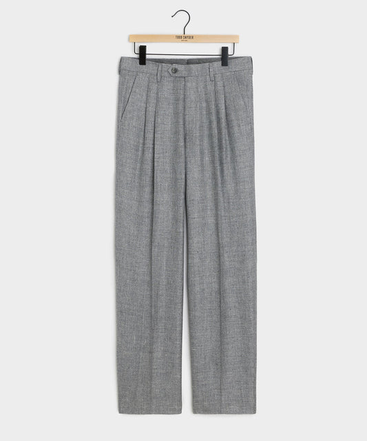 Todd Snyder Italian Linen-Wool Wythe Trouser in Grey Grey