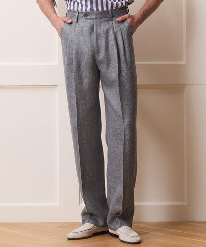 Todd Snyder Italian Linen-Wool Wythe Trouser in Grey Grey