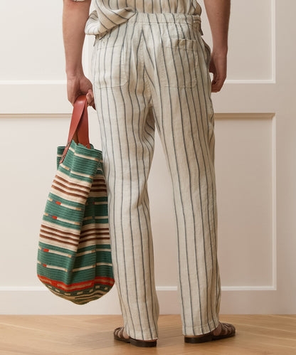 Todd Snyder Relaxed Linen Beach Pant in White White