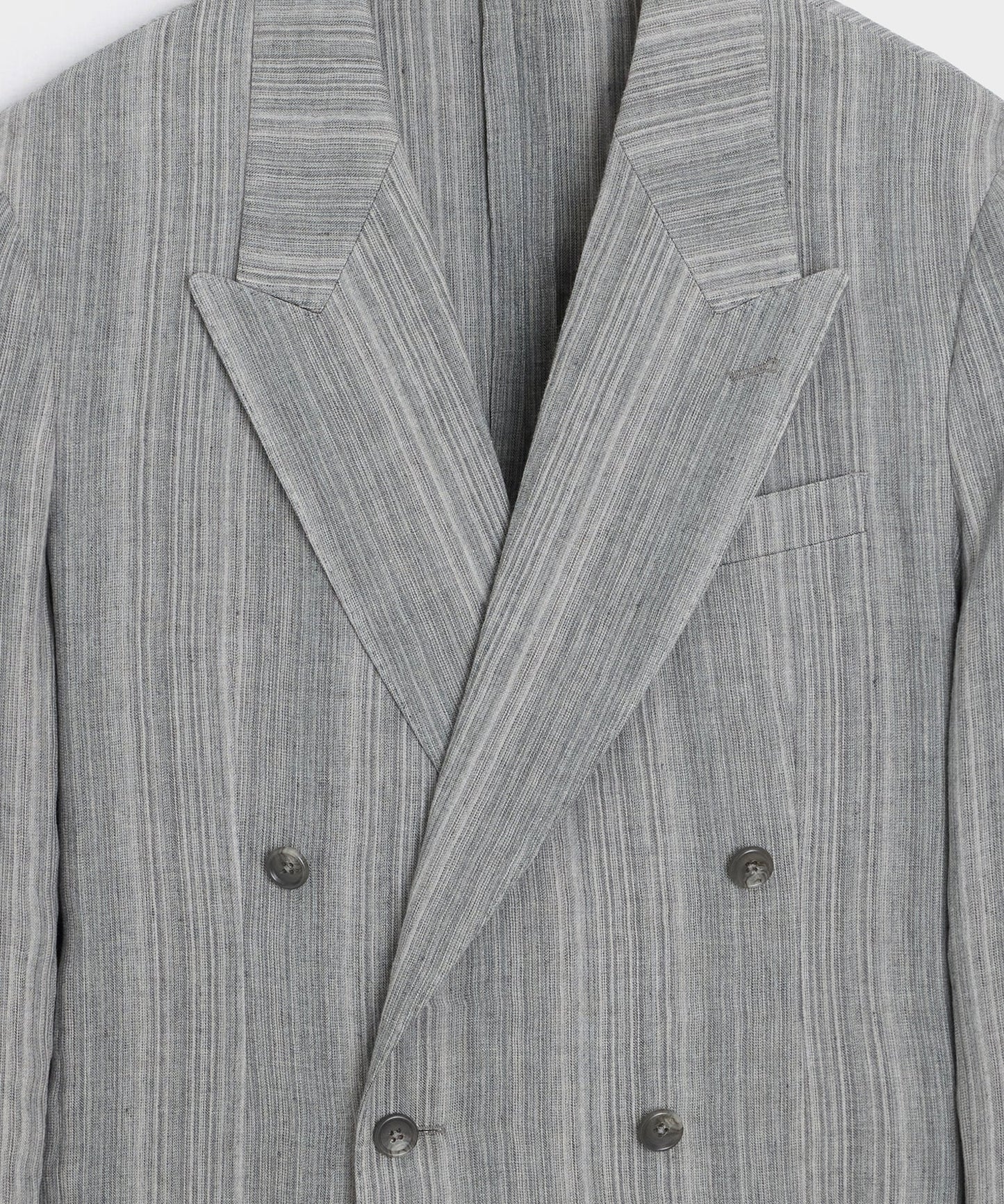 Todd Snyder Italian Multi-Stripe Linen Wythe Jacket in Grey Grey
