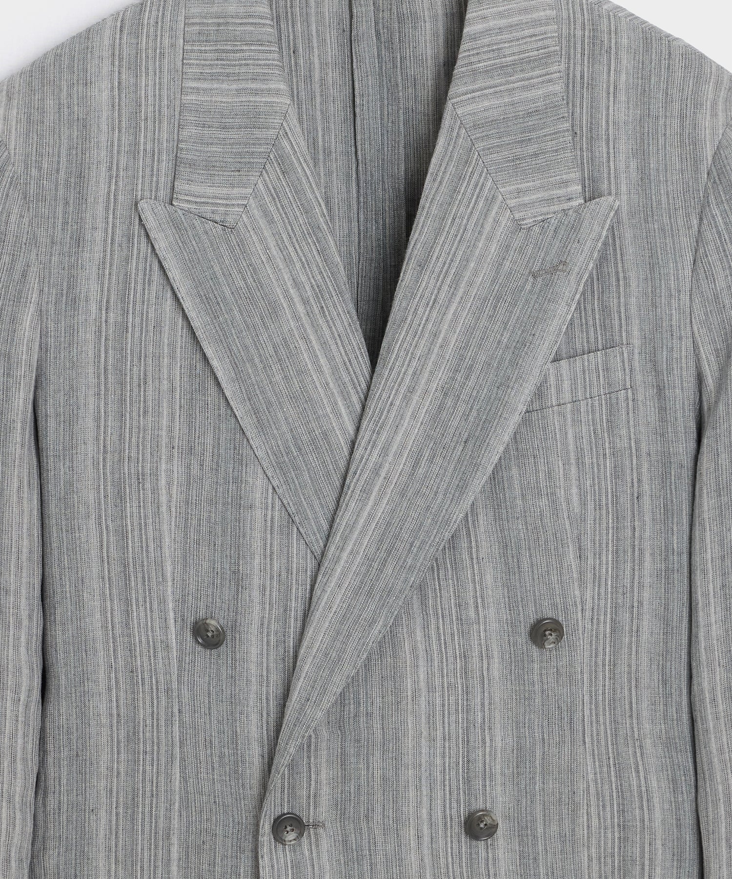 Todd Snyder Italian Multi-Stripe Linen Wythe Jacket in Grey Grey