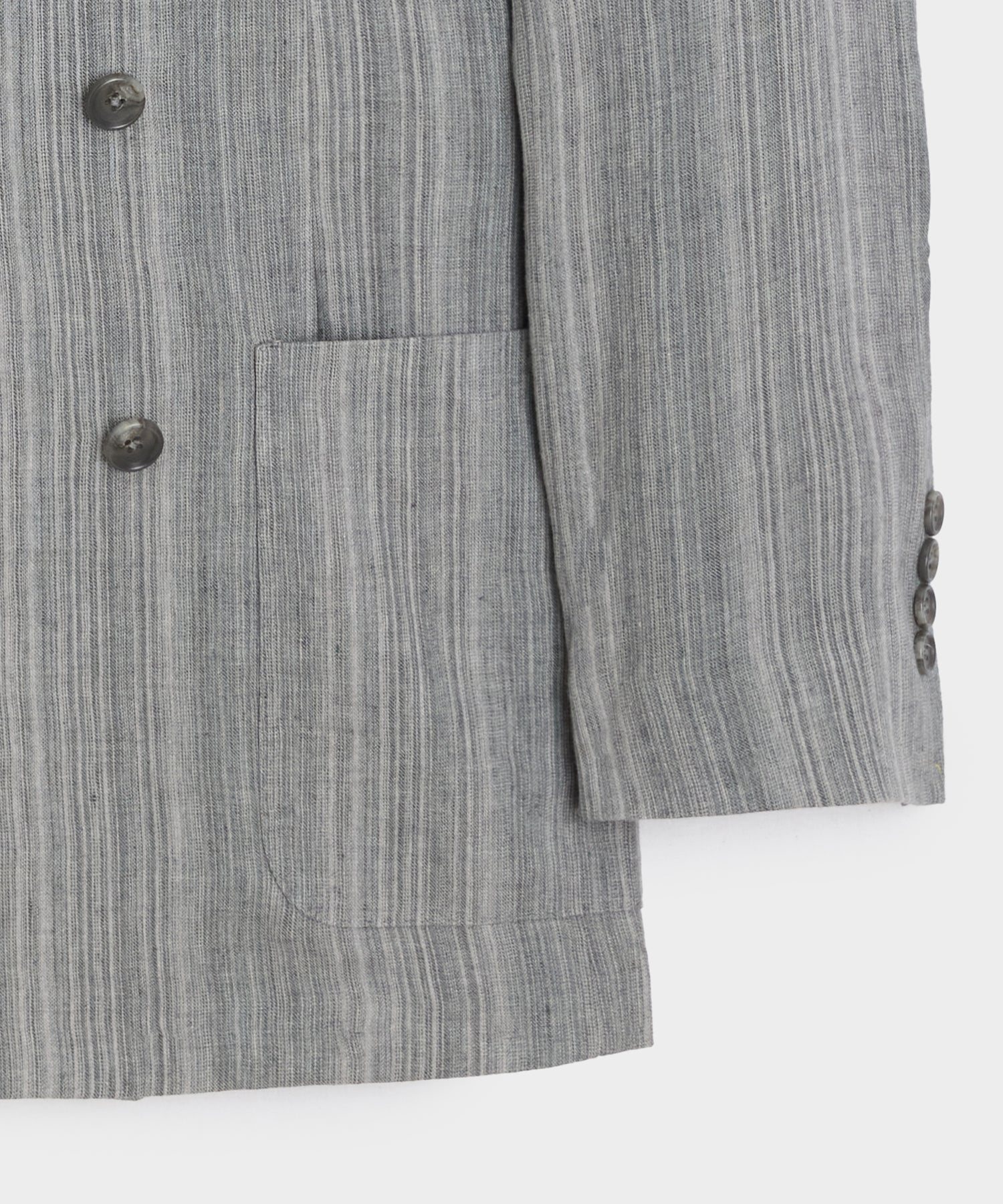 Todd Snyder Italian Multi-Stripe Linen Wythe Jacket in Grey Grey