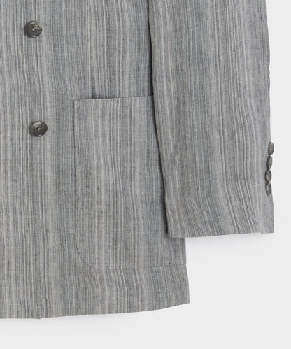 Todd Snyder Italian Multi-Stripe Linen Wythe Jacket in Grey Grey