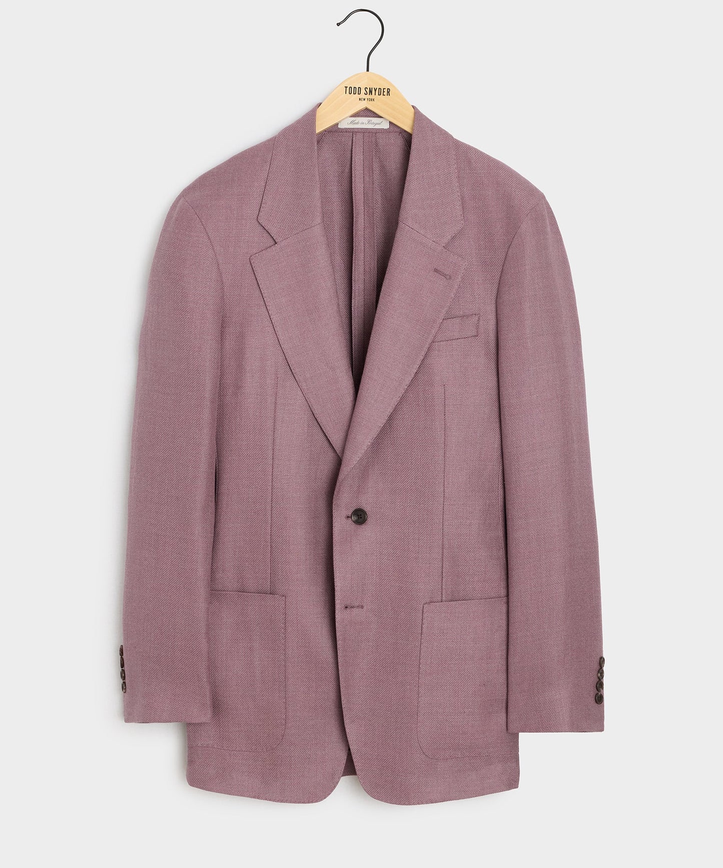 Todd Snyder Italian Linen-Wool Single-Breasted Wythe Jacket in Pink Pink
