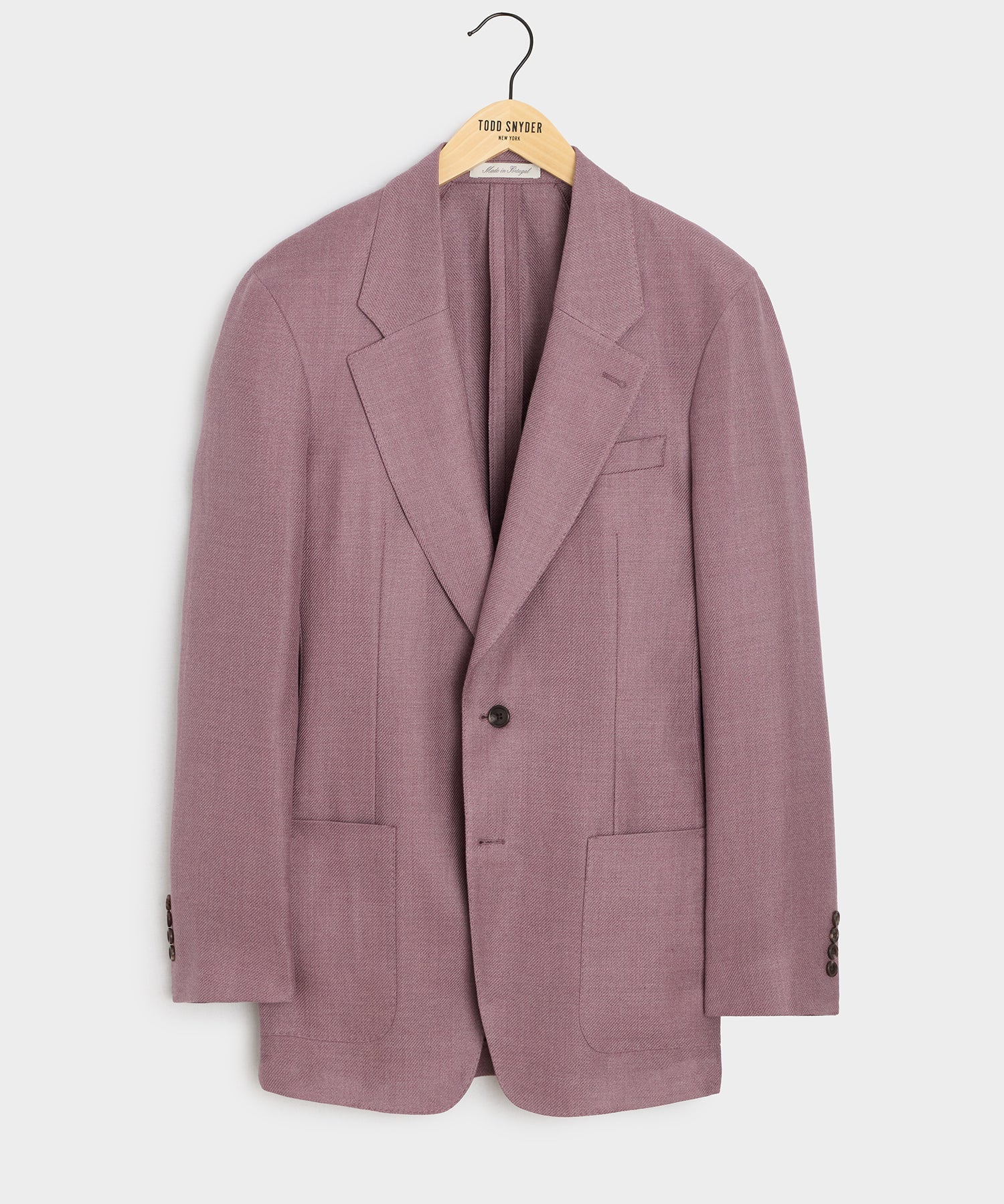 Todd Snyder Italian Linen-Wool Single-Breasted Wythe Jacket in Pink Pink