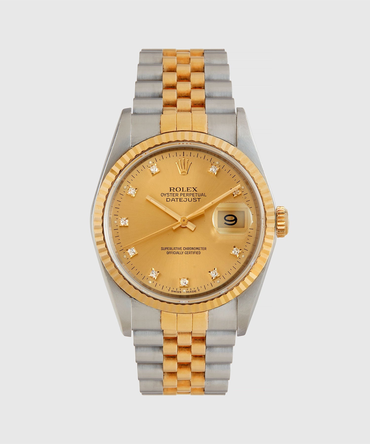 Todd Snyder 1991 Rolex Oyster Perpetual Datejust 2-Tone Diamond Jubilee Watch Gold