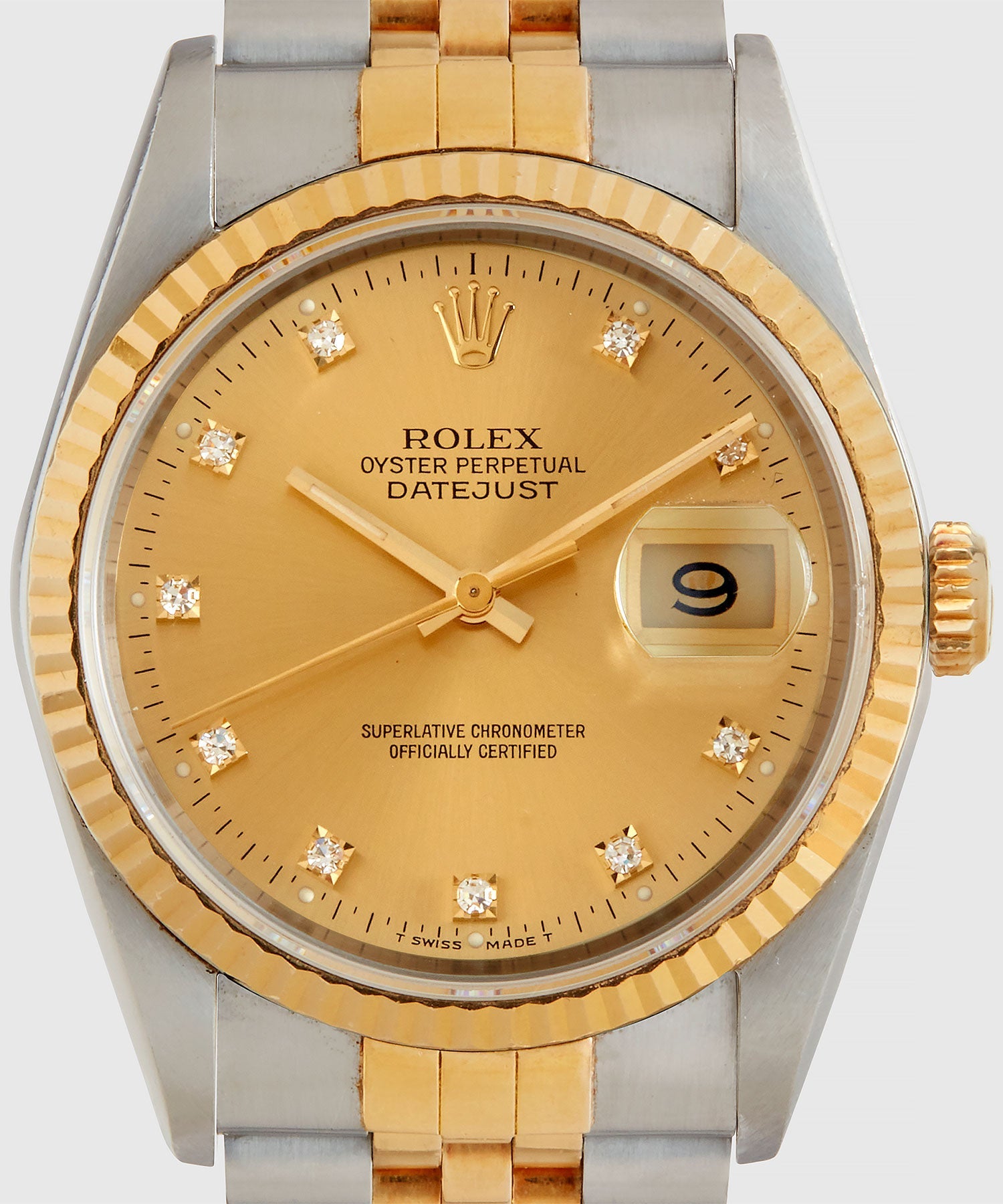 Todd Snyder 1991 Rolex Oyster Perpetual Datejust 2-Tone Diamond Jubilee Watch Gold