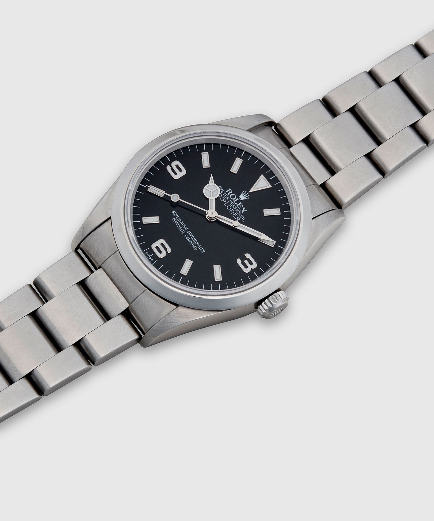 Todd Snyder 1997 Rolex Oyster Perpetual Explorer Watch Silver