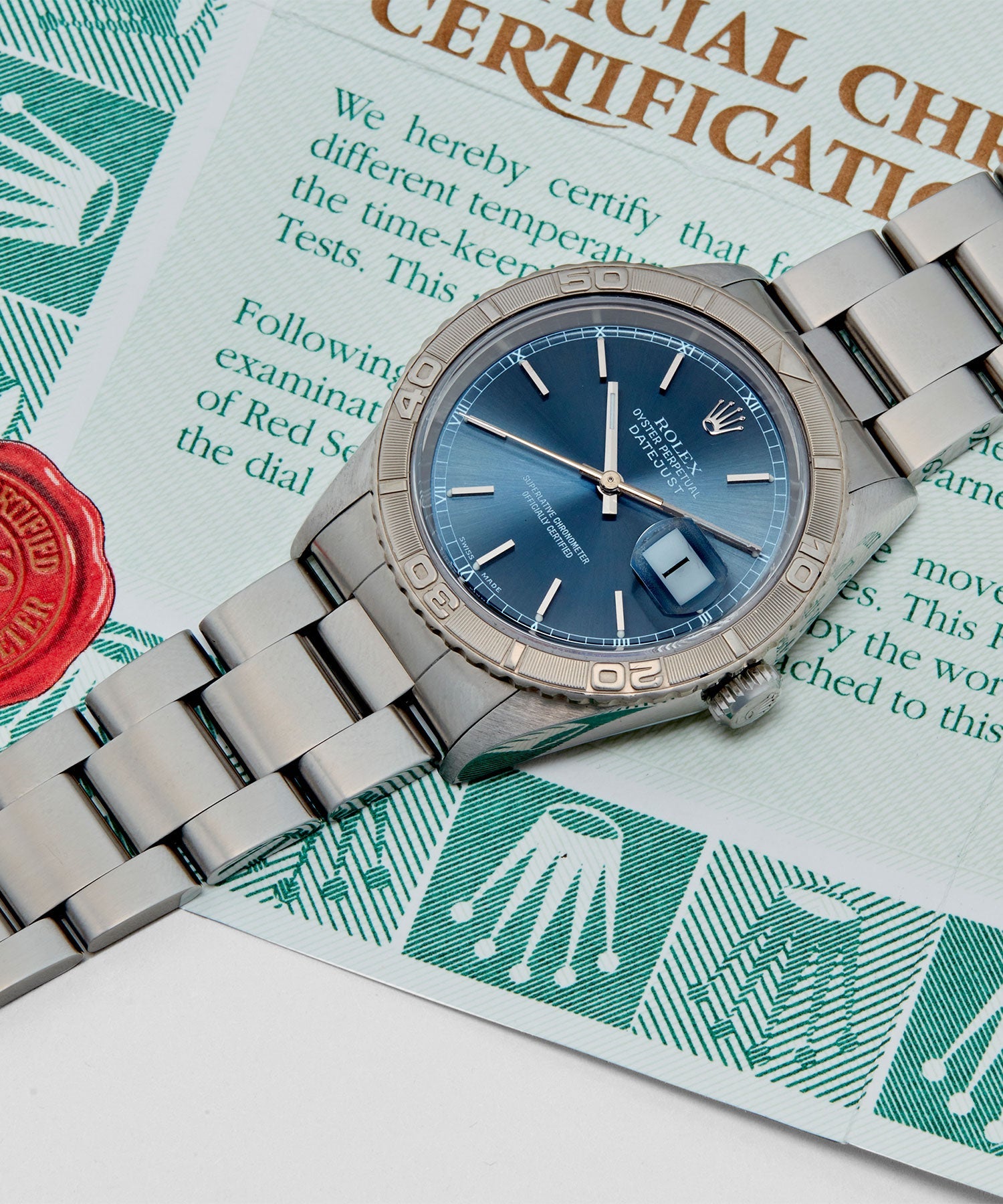 Todd Snyder 2000 Rolex Thunderbird Datejust Watch Silver