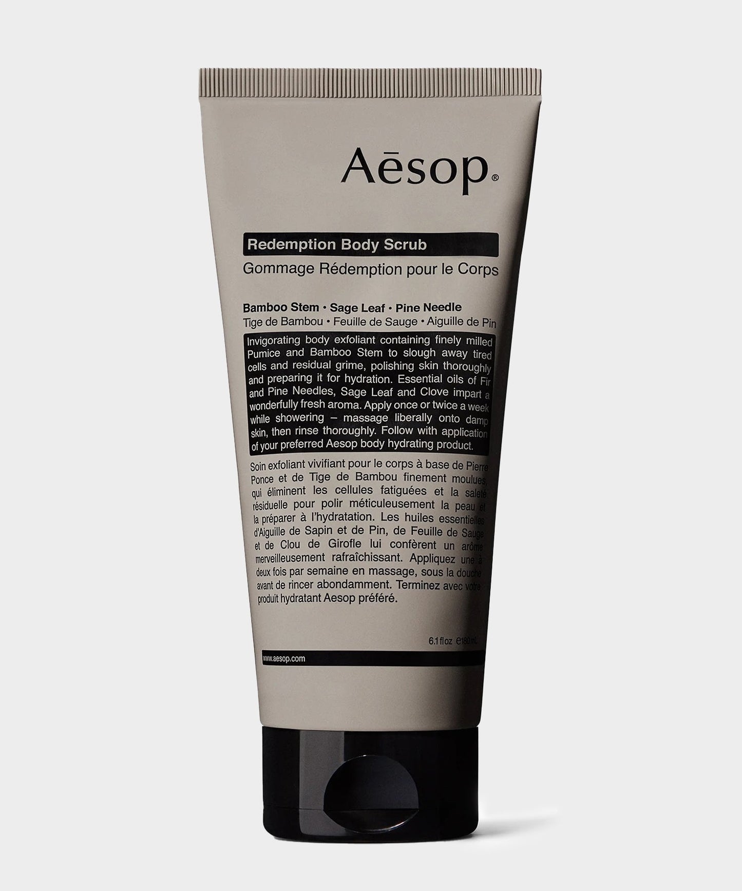 Todd Snyder Aesop Redemption Body Scrub 180ml Black