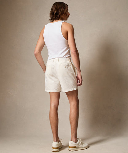 Todd Snyder 5" Cotton Beachcomber Short in Off White Bisque