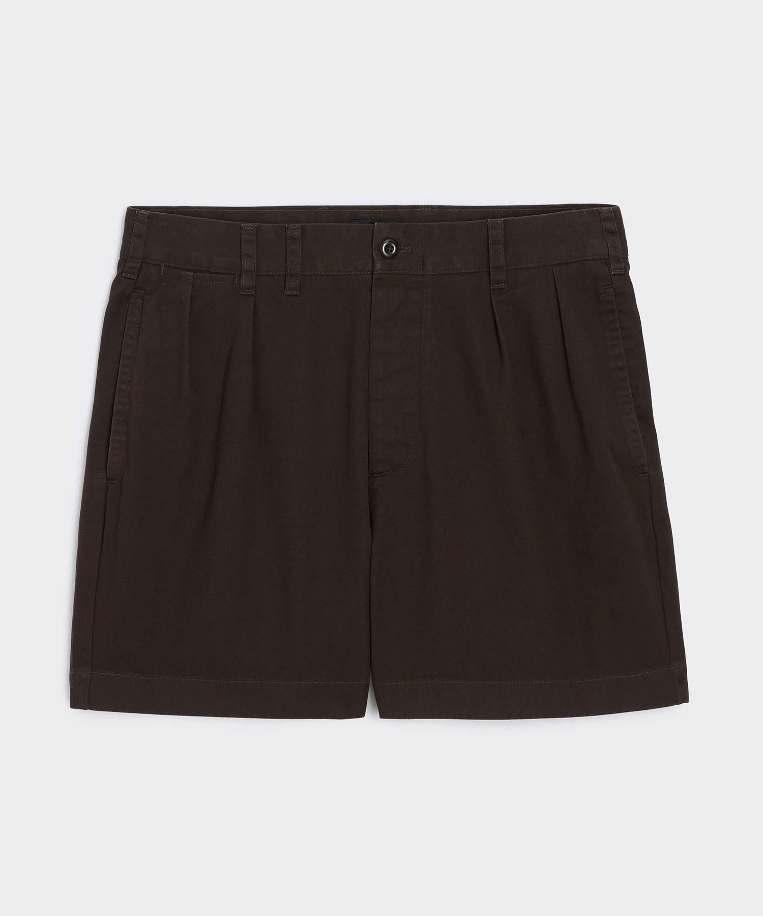 Todd Snyder 5" Cotton Officer Short in Dark Brown Dark Brown