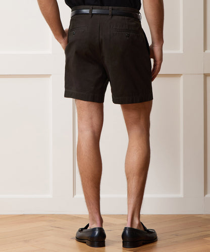 Todd Snyder 5" Cotton Officer Short in Dark Brown Dark Brown