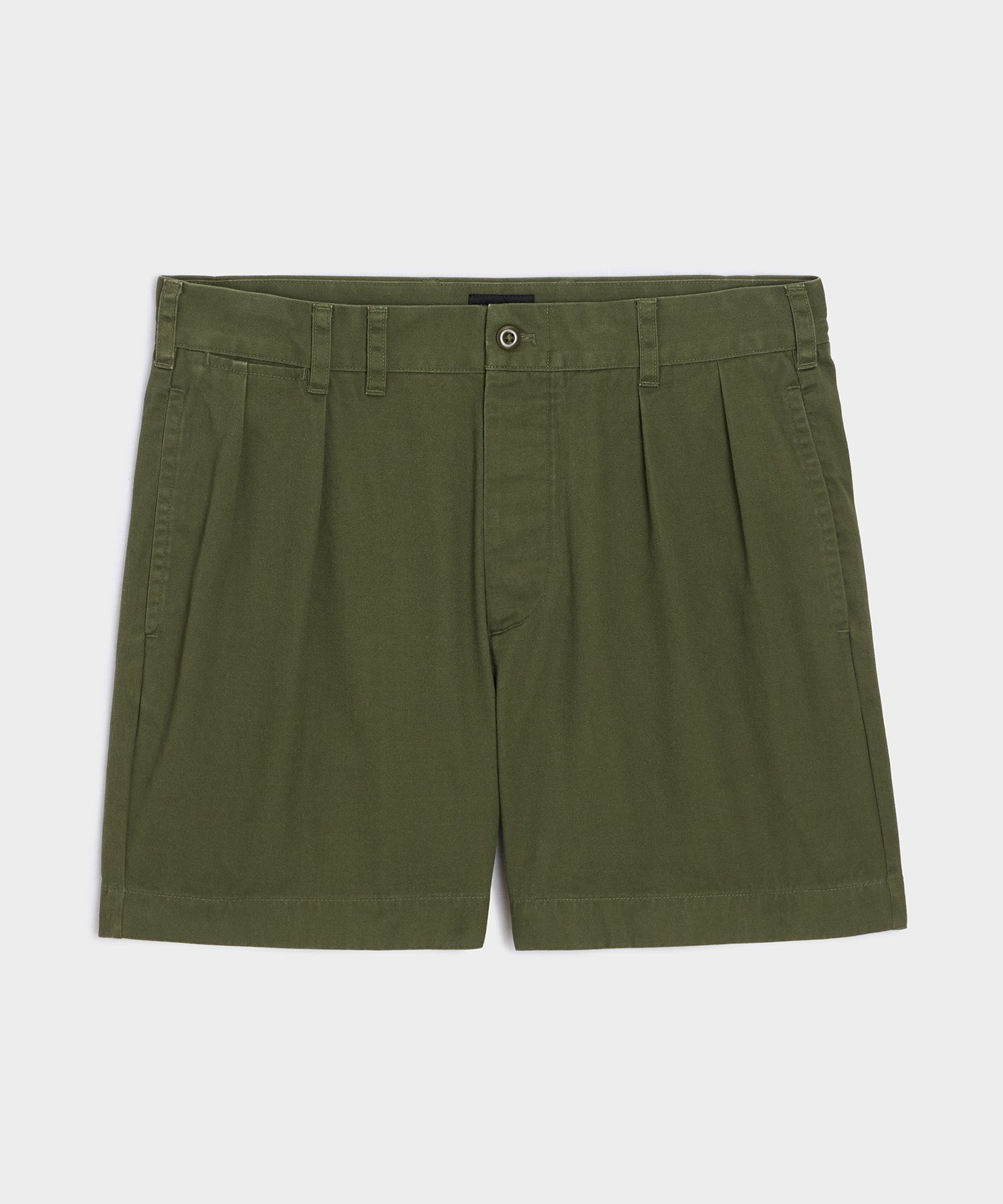 Todd Snyder 5" Cotton Officer Short in Olive Olive