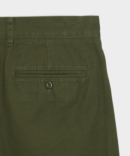 Todd Snyder 5" Cotton Officer Short in Olive Olive