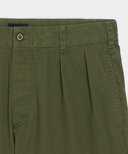 Todd Snyder 5" Cotton Officer Short in Olive Olive