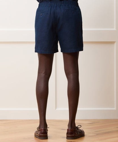 Todd Snyder 5" Linen Beachcomber Short in Navy Navy
