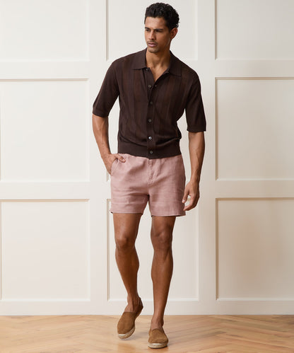 Todd Snyder 5" Linen Beachcomber Short in Rosy Tan Rosy Tan