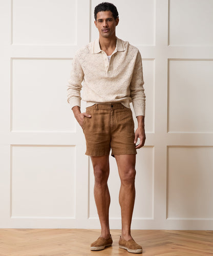 Todd Snyder 5" Linen Beachcomber Short in Clay Clay