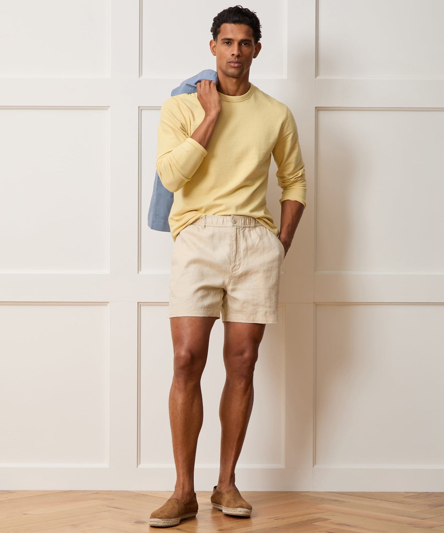 Todd Snyder 5" Linen Beachcomber Short in Sand Dollar Sand Dollar