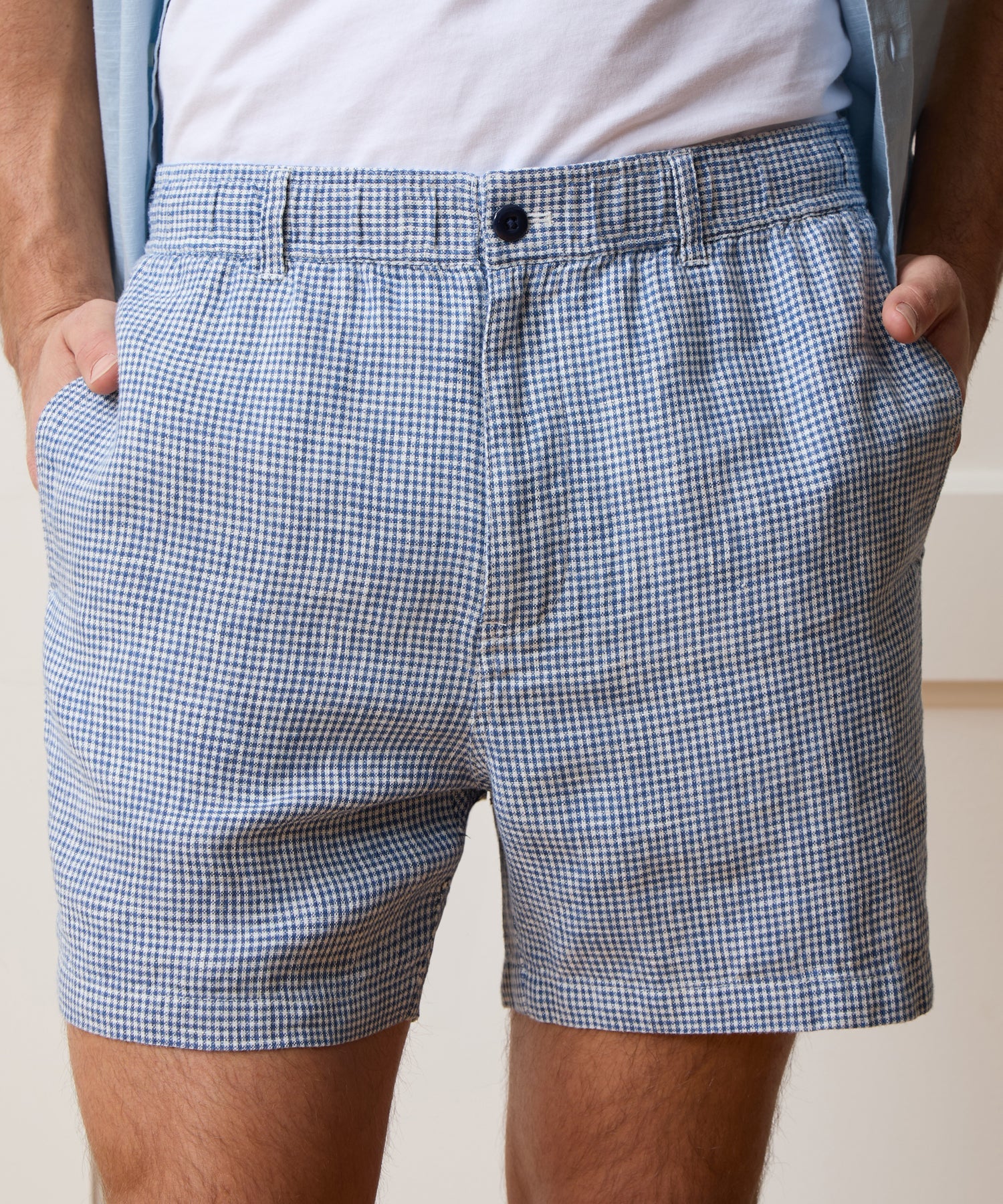 Todd Snyder 5" Linen Beachcomber Short in Navy Navy
