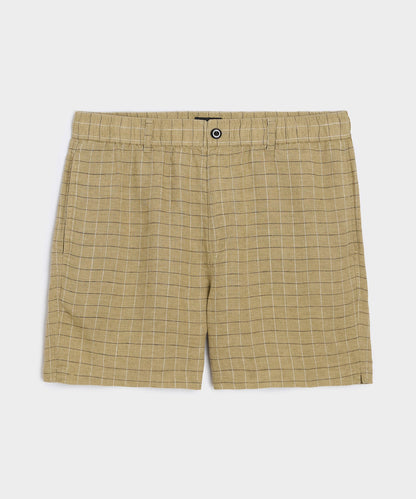 Todd Snyder 5" Linen Beachcomber Short in Light Sage Light Sage