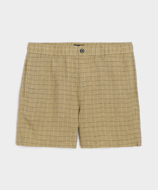 Todd Snyder 5" Linen Beachcomber Short in Light Sage Light Sage