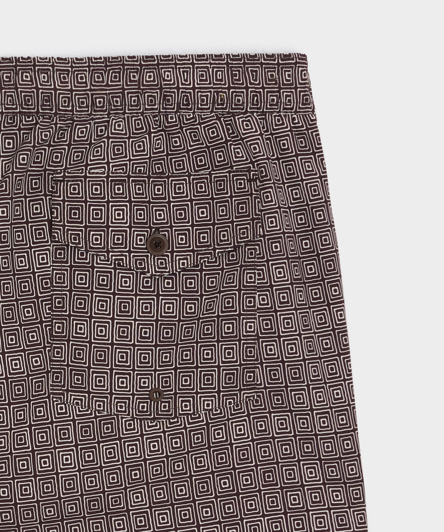 Todd Snyder 5" Montauk Swim Trunk in Brown Geo Brown