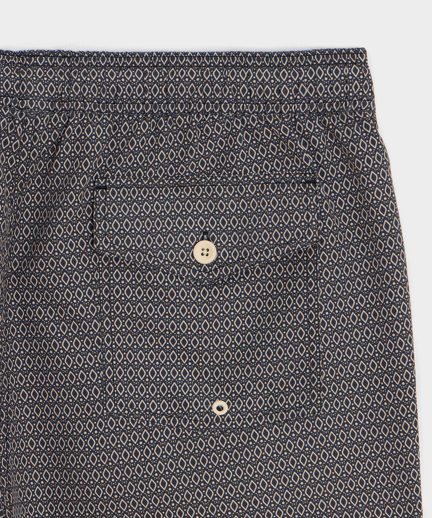 Todd Snyder 5" Montauk Swim Trunk in Black Diamond Black