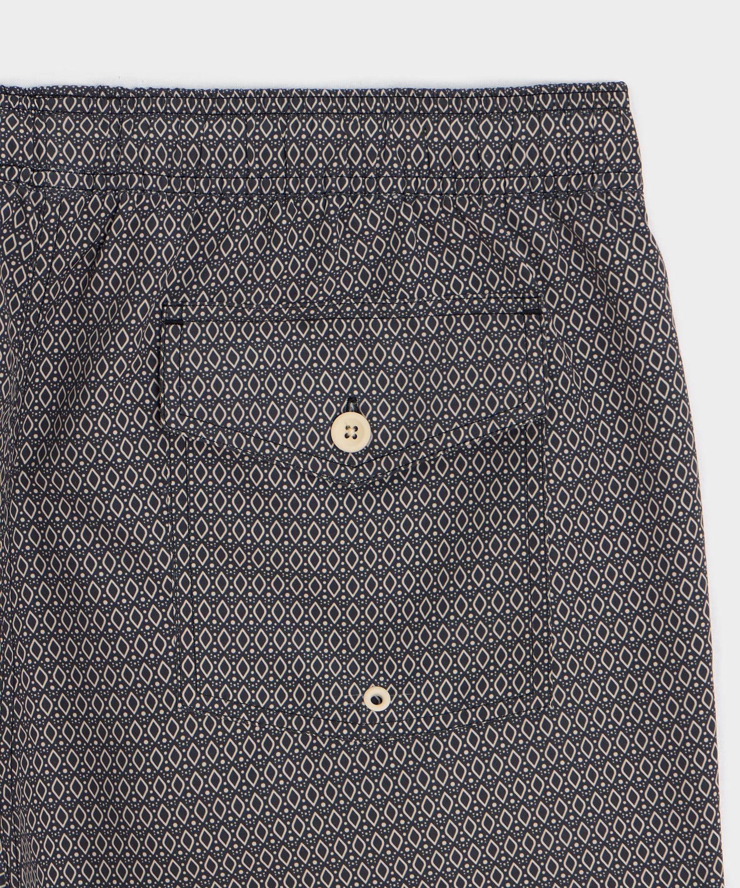 Todd Snyder 5" Montauk Swim Trunk in Black Diamond Black