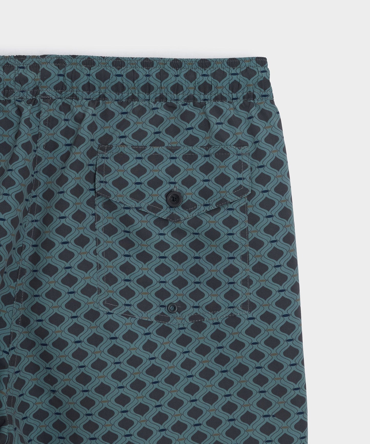 Todd Snyder 5" Montauk Swim Trunk in Navy Geo Navy