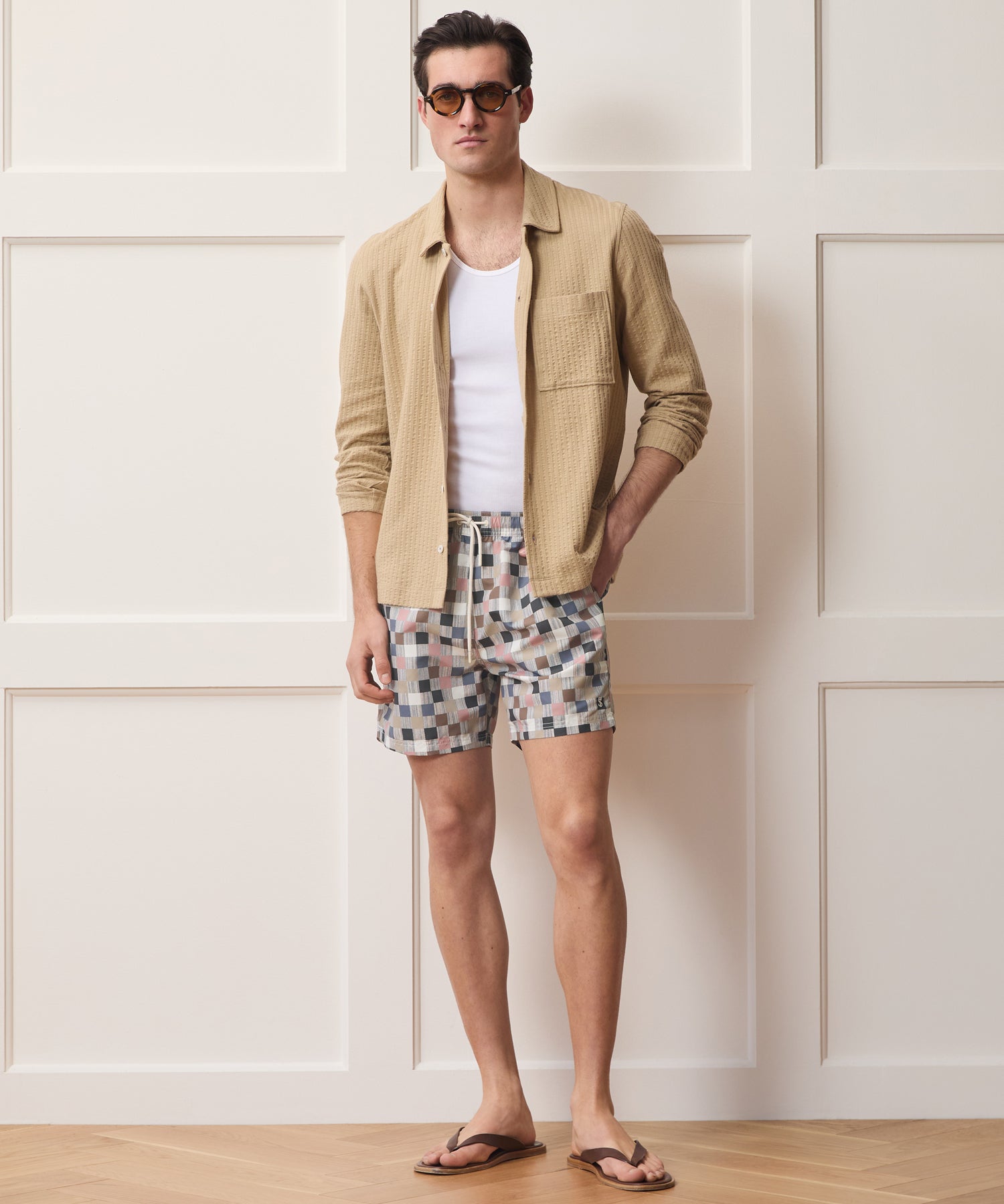 Todd Snyder 5" Montauk Swim Trunk in Multi Multi