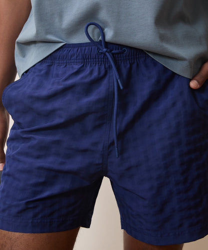 Todd Snyder 5" Seersucker Montauk Swim Trunk in Navy Navy