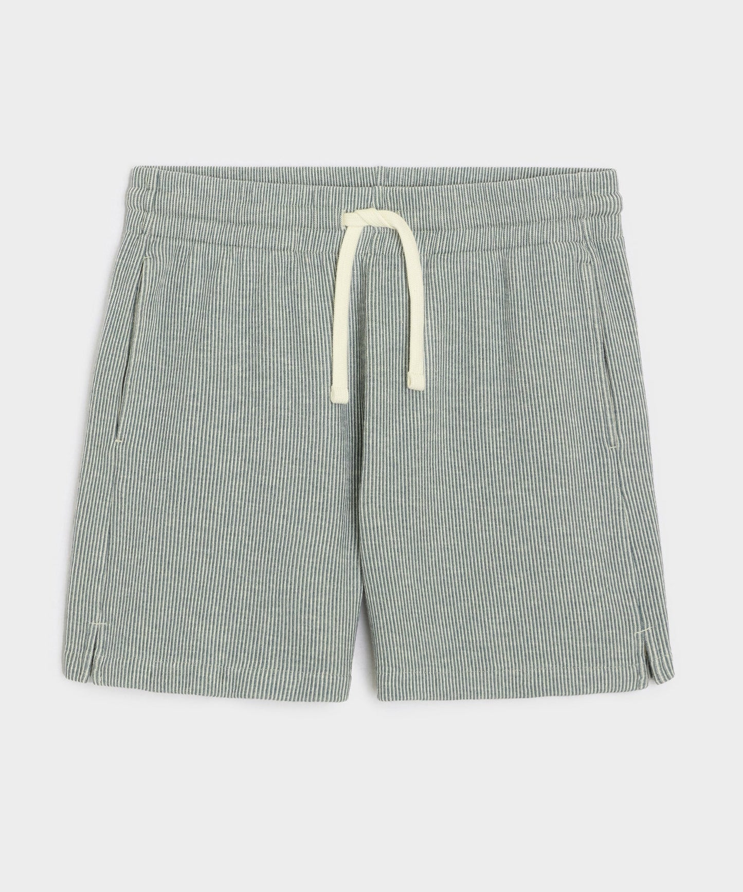 Todd Snyder 6" Striped Cotton Short in Faded Jade Stripe Faded Jade