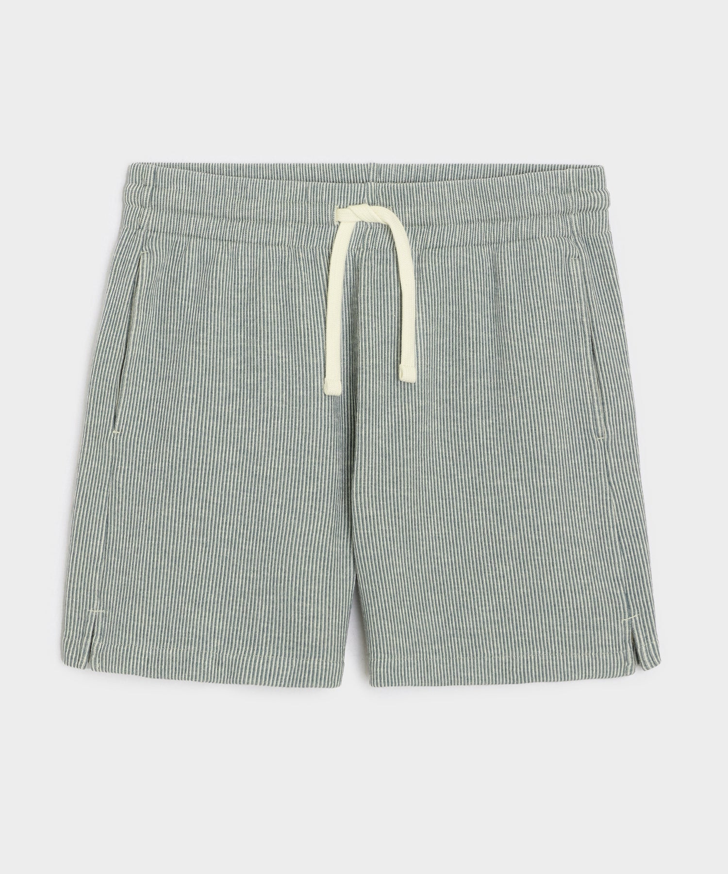 Todd Snyder 6" Striped Cotton Short in Faded Jade Stripe Faded Jade