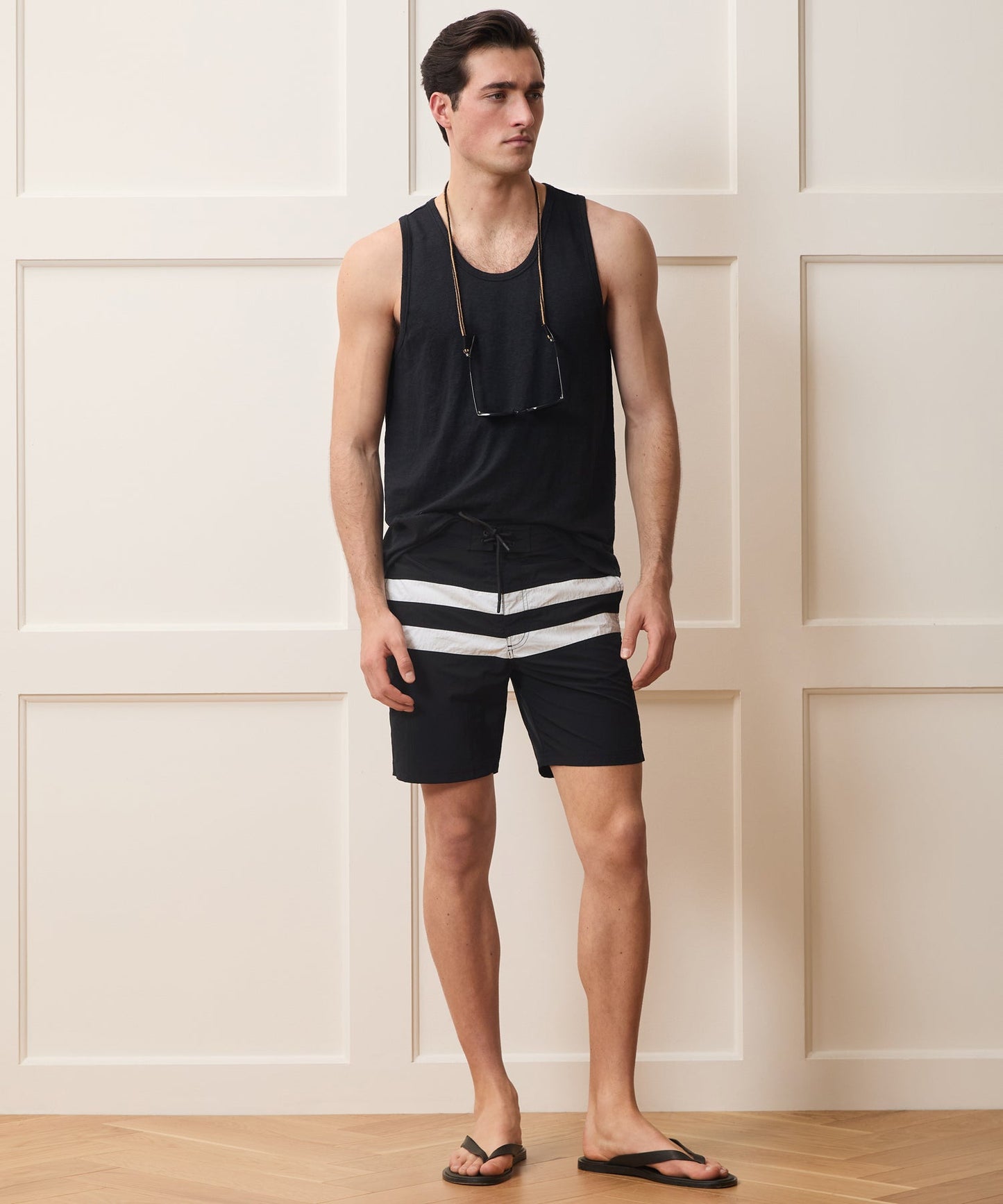 Todd Snyder 7" Boardshort in Black Black