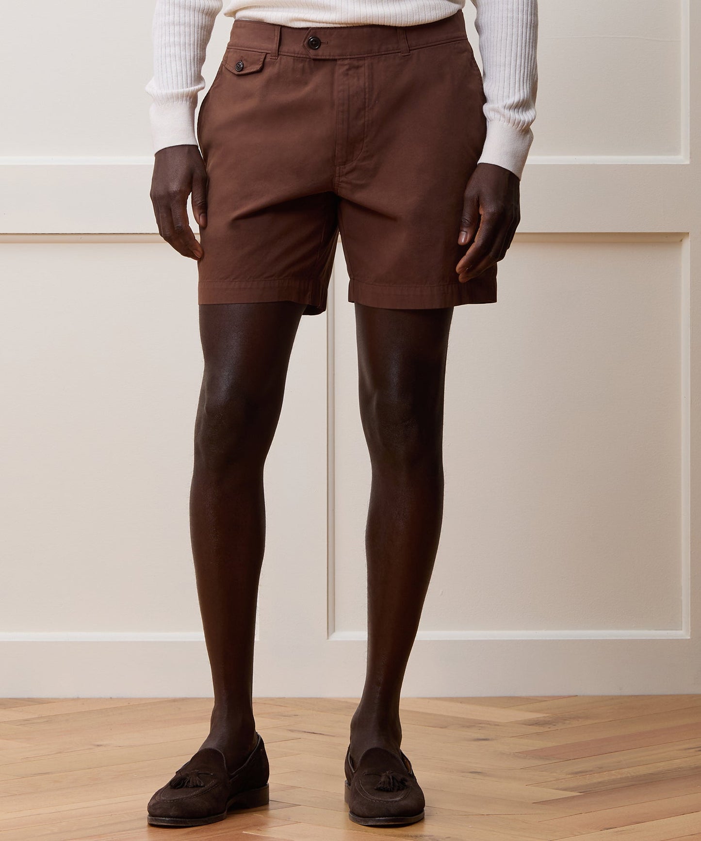 Todd Snyder 7" Chino Hudson Short in Brown Cigar