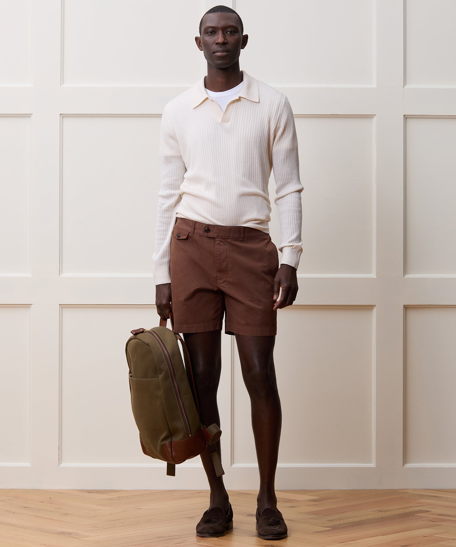 Todd Snyder 7" Chino Hudson Short in Brown Cigar