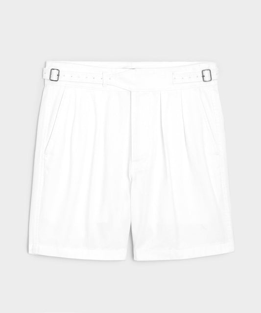 Todd Snyder 7" Cotton Gurkha Short in White White