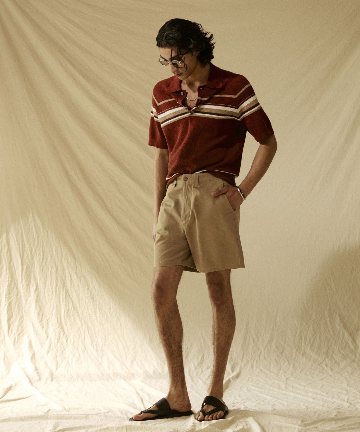 Todd Snyder 7" Favorite Chino Short in Khaki Khaki