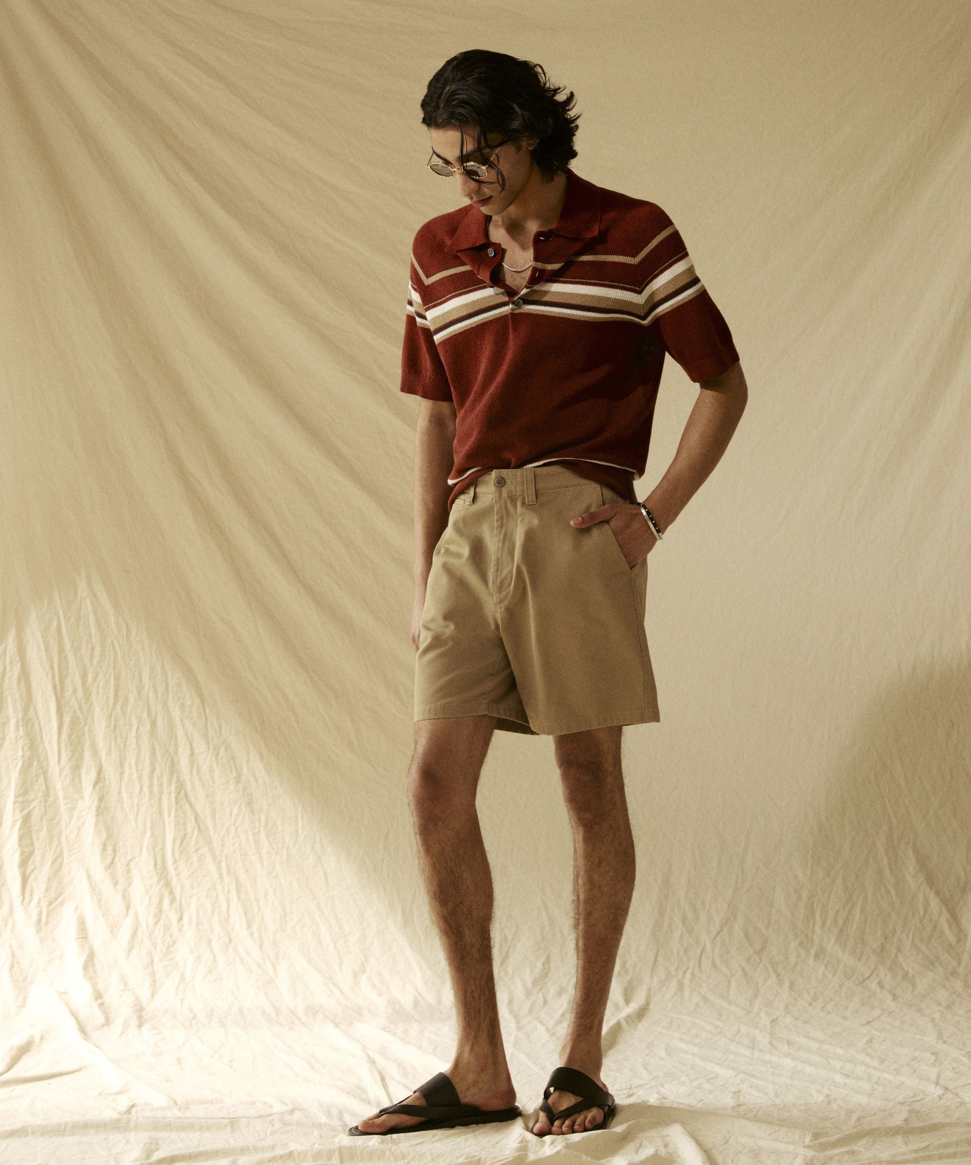 Todd Snyder 7" Favorite Chino Short in Khaki Khaki