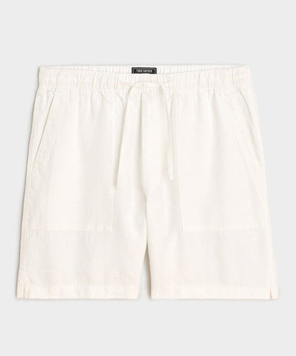 Todd Snyder 7" Linen Beach Short White