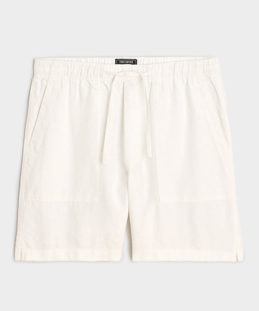 Todd Snyder 7" Linen Beach Short White