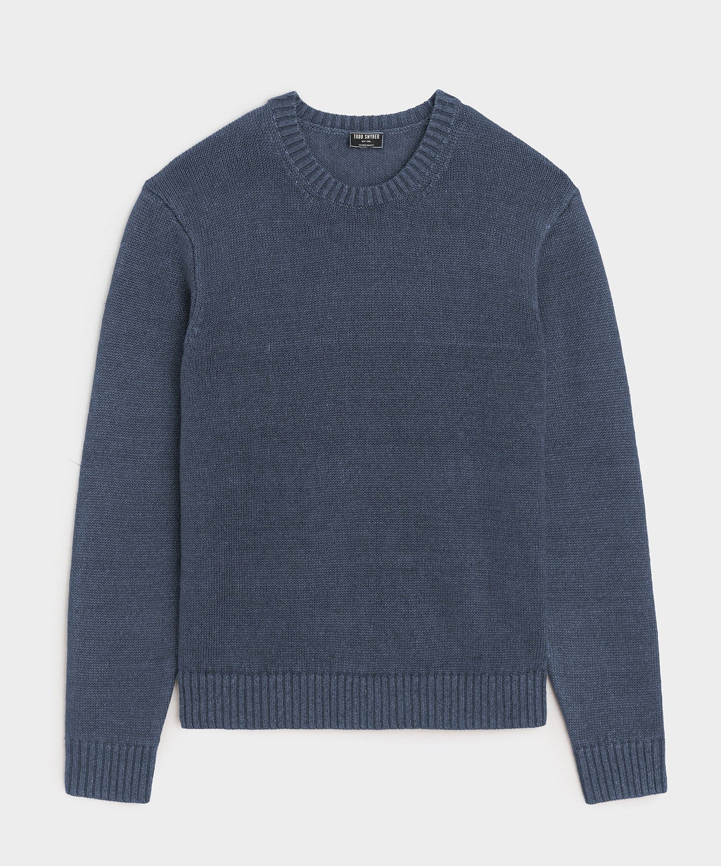 Todd Snyder Linen Crewneck Sweater in Navy Navy