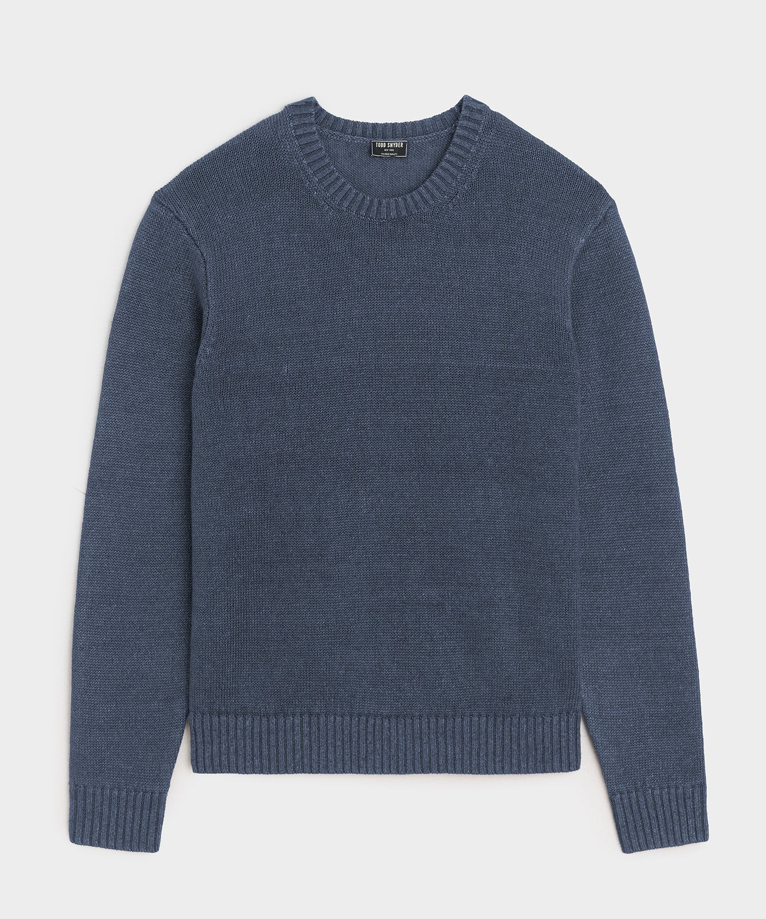 Todd Snyder Linen Crewneck Sweater in Navy Navy