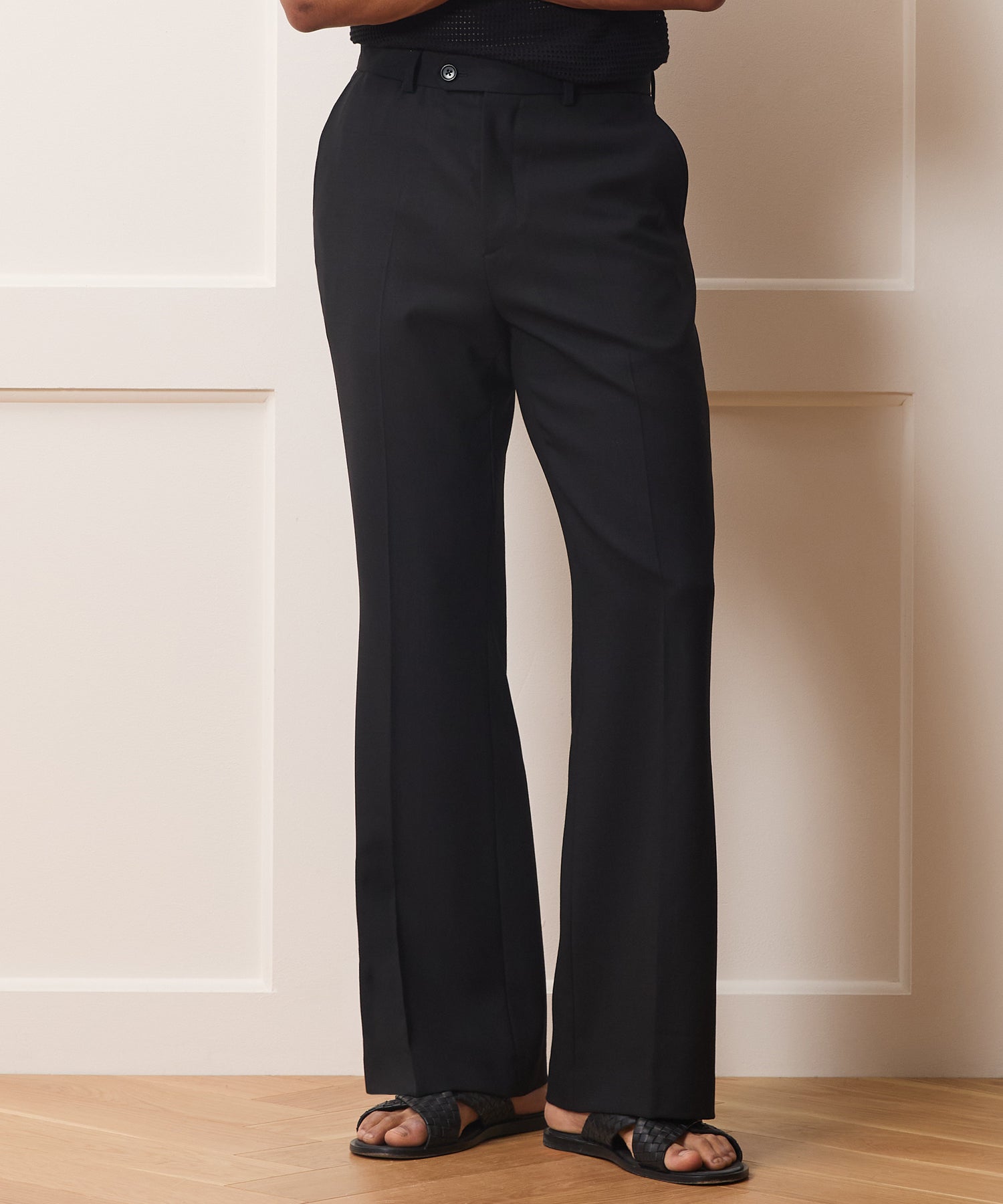 Todd Snyder Italian Wool Flare Trouser Black