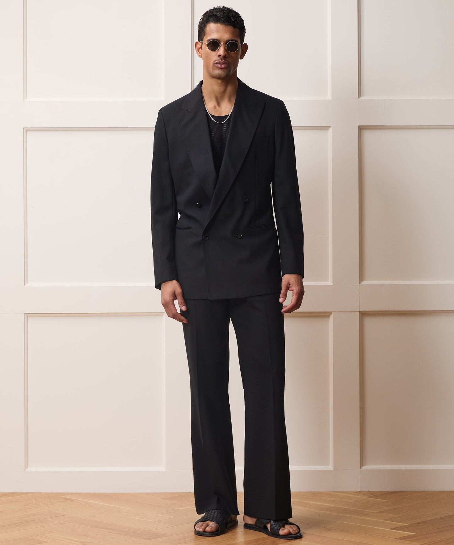 Todd Snyder Italian Wool Flare Trouser Black